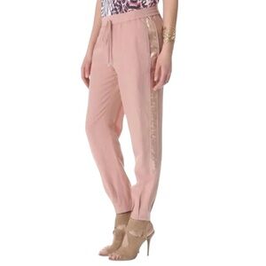 Diane Von Furstenberg DVF Women’s 4 Dusty Rose Buff Sequin Tuxedo Kamaris Pants